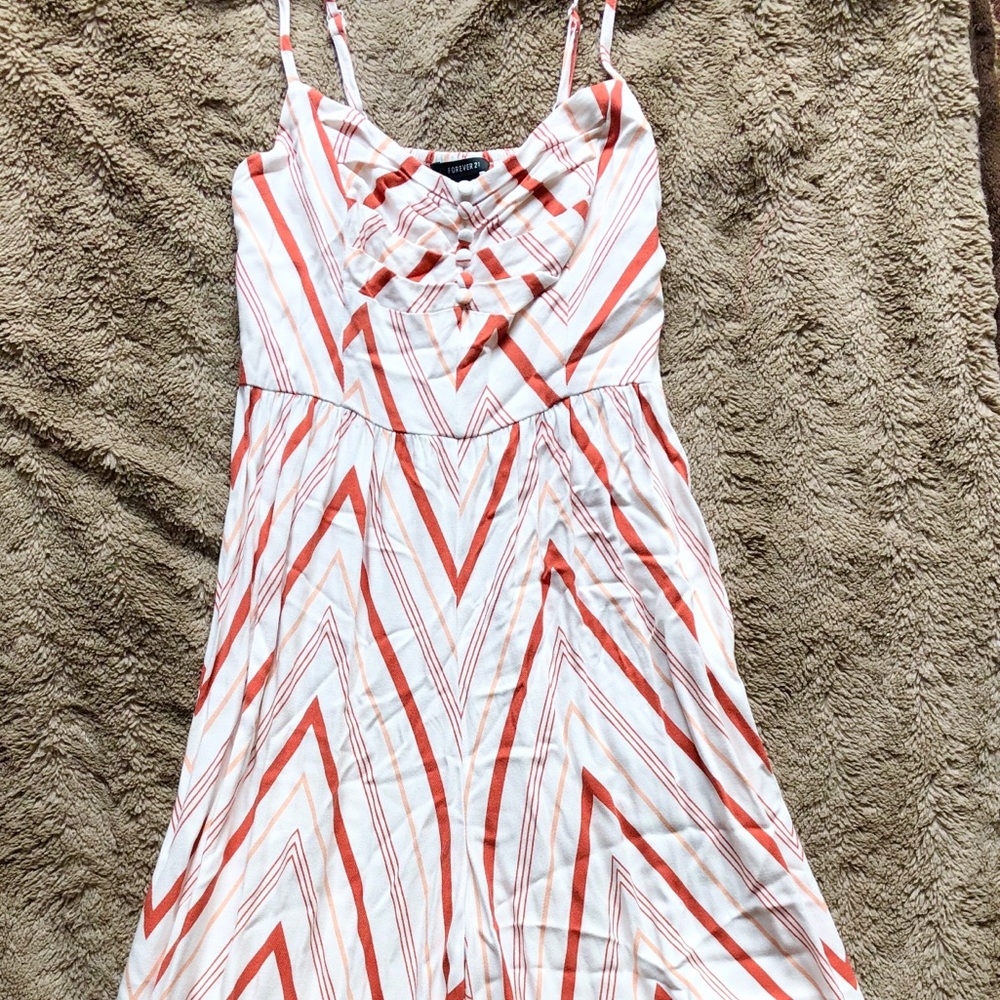 Forever 21 striped jumpsuit